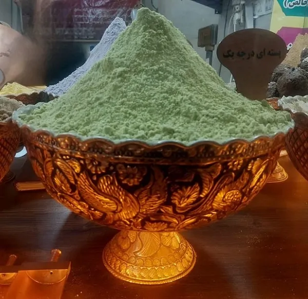 قاووت پسته ای درجه یک | پودر مقوی سنتی کرمانی با مغز پسته و هل سبز