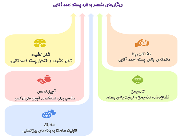 ویژگی‌های منحصر به فرد پسته احمد آقایی
