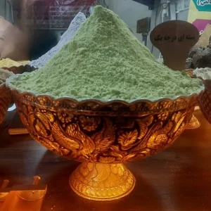 قاووت پسته ای درجه یک | پودر مقوی سنتی کرمانی با مغز پسته و هل سبز